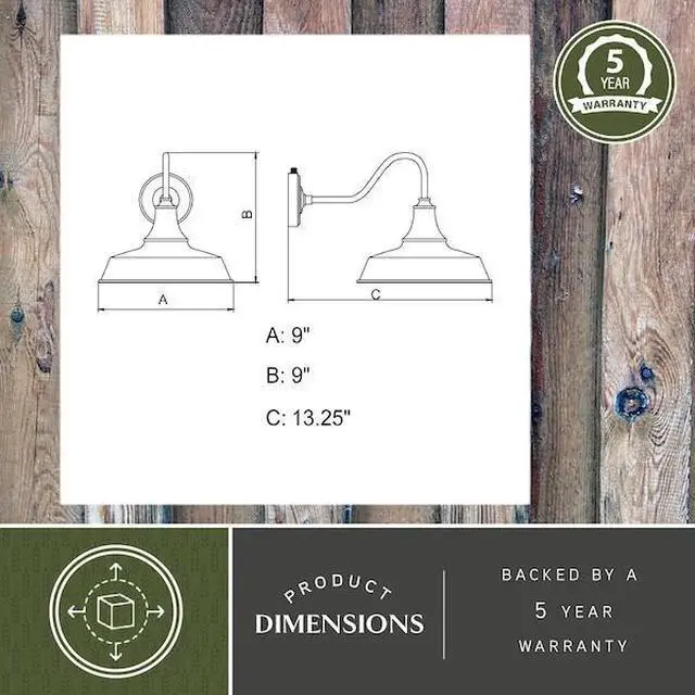 Alt view image 2 of 7 - VAXCEL T0367 Dorado Outdoor 9in Light Bronze