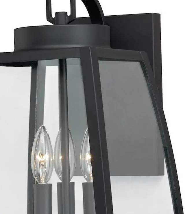 Alt view image 4 of 8 - Vaxcel Granville 10" Outdoor Wall Light, Oil Burnished Bronze, Clear - T0208