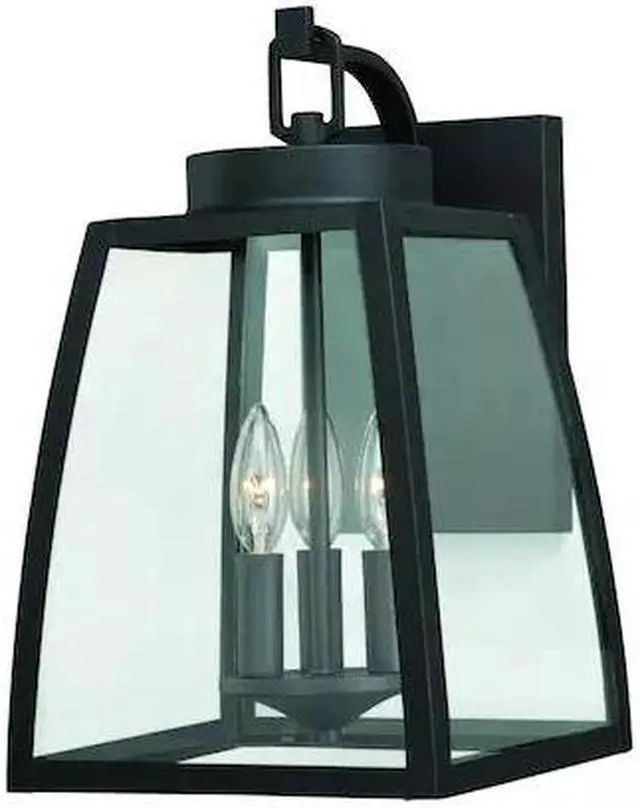 Alt view image 3 of 8 - Vaxcel Granville 10" Outdoor Wall Light, Oil Burnished Bronze, Clear - T0208