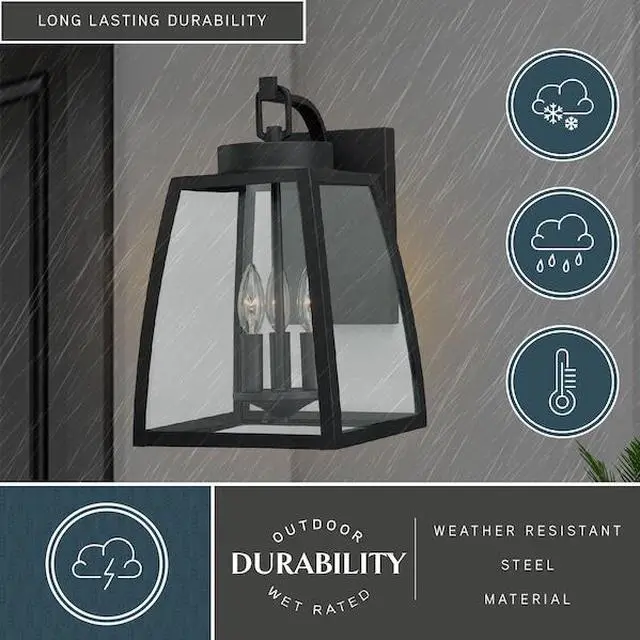 Alt view image 8 of 8 - Vaxcel Granville 10" Outdoor Wall Light, Oil Burnished Bronze, Clear - T0208