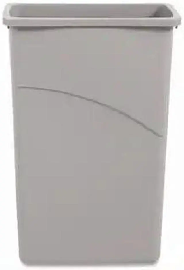 Alt view image 6 of 18 - Boardwalk Slim Waste Container, 23 Gal, Gray, Plastic 23GLSJGRA