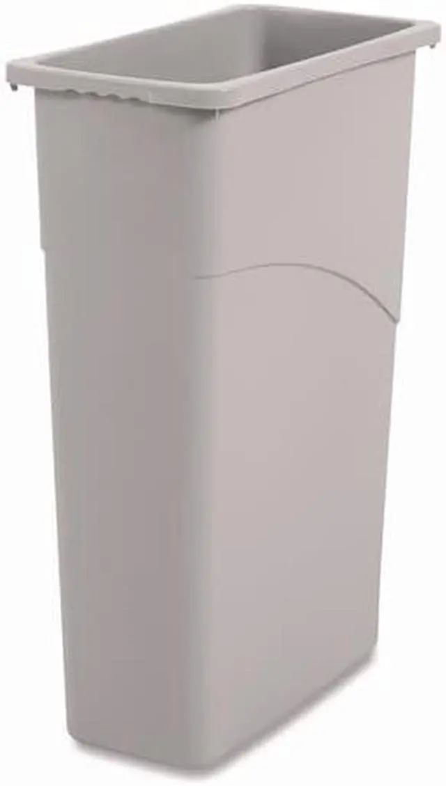 Alt view image 15 of 18 - Boardwalk Slim Waste Container, 23 Gal, Gray, Plastic 23GLSJGRA