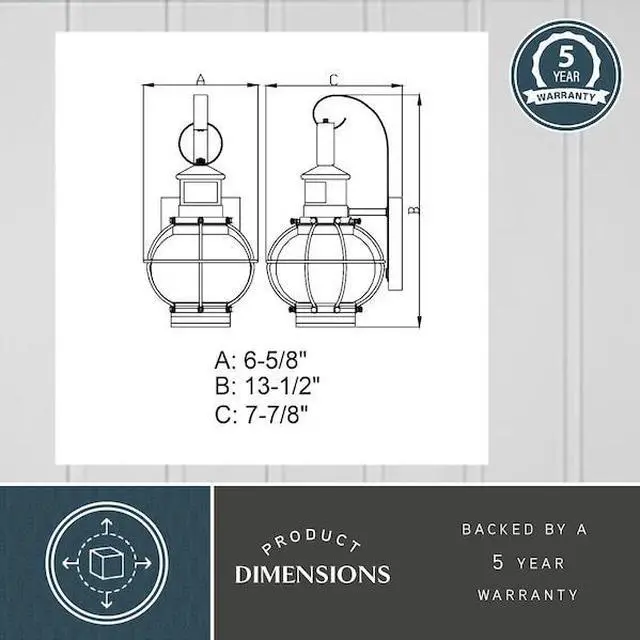 Alt view image 5 of 7 - VAXCEL T0326 Chatham Bronze Motion Sensor Dusk to Dawn Coastal Outdoor Wall