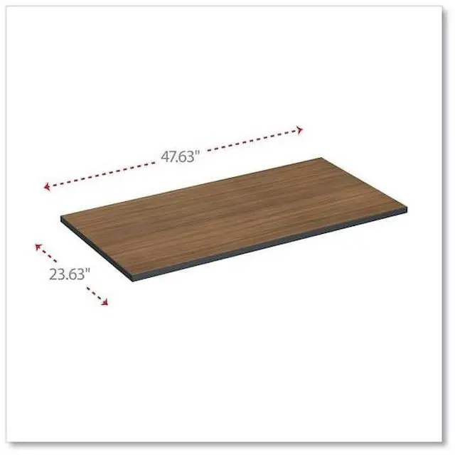 Alt view image 9 of 14 - Reversible Laminate Table Top, Rectangular, 47 5/8w x 23 5/8d, Espresso/Walnut
