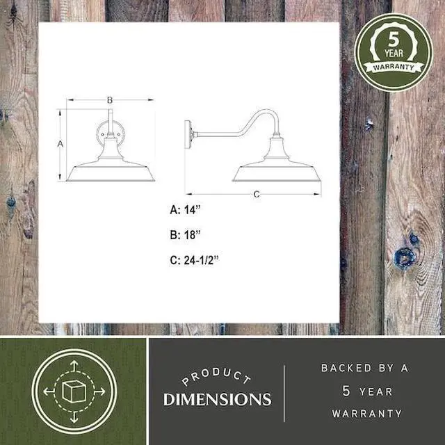 Alt view image 3 of 7 - VAXCEL T0572 Dorado 1 Light Dusk to Dawn Bronze Farmhouse Outdoor Wall Barn