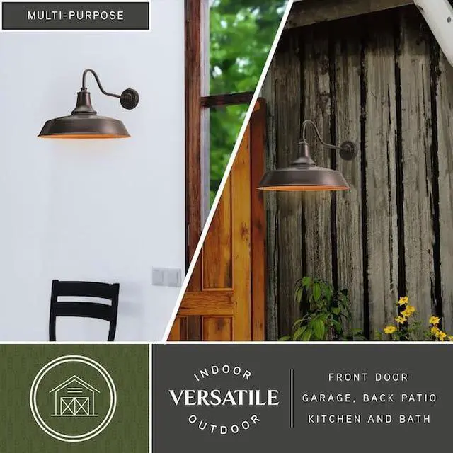 Alt view image 6 of 7 - VAXCEL T0572 Dorado 1 Light Dusk to Dawn Bronze Farmhouse Outdoor Wall Barn