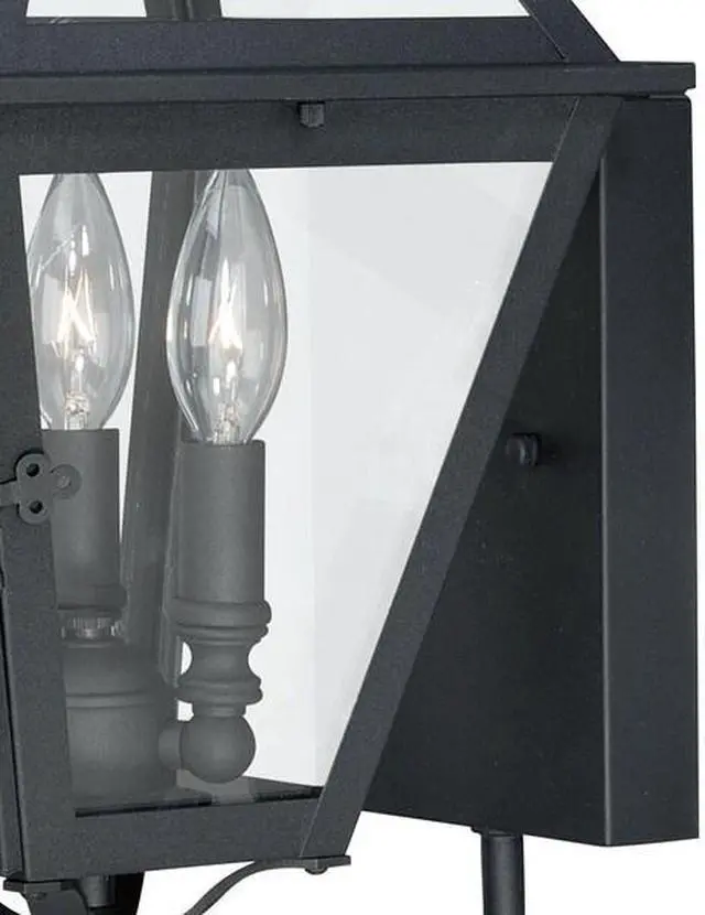 Alt view image 4 of 8 - Vaxcel Nottingham 9" Outdoor Wall Light, Textured Black - T0079