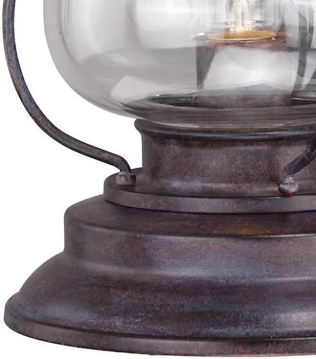 Alt view image 3 of 6 - VAXCEL T0216 Dockside 1 Light Bronze Coastal Outdoor Wall Lantern Clear Glass