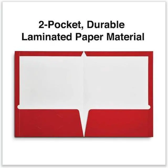 Alt view image 8 of 11 - Universal Laminated Two-Pocket Folder - UNV56420
