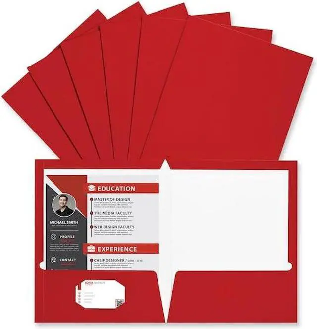 Alt view image 10 of 11 - Universal Laminated Two-Pocket Folder - UNV56420