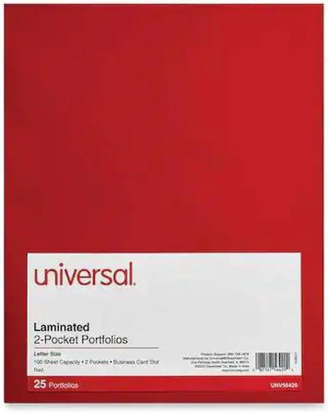 Alt view image 5 of 11 - Universal Laminated Two-Pocket Folder - UNV56420