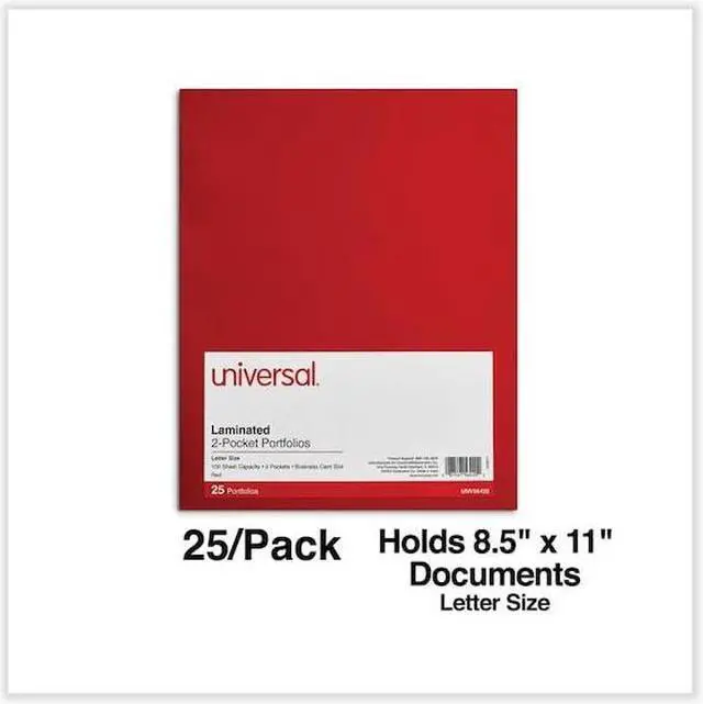Alt view image 11 of 11 - Universal Laminated Two-Pocket Folder - UNV56420