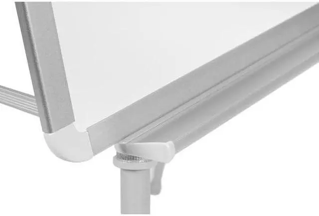 Alt view image 7 of 9 - Bi-silique Silver Easy Clean Dry Erase Quad-Pod Easel 45" to 79" Silver