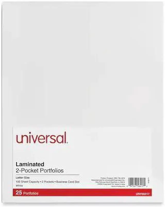 Alt view image 5 of 11 - Universal Laminated Two-Pocket Folder - UNV56417