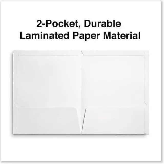 Alt view image 8 of 11 - Universal Laminated Two-Pocket Folder - UNV56417