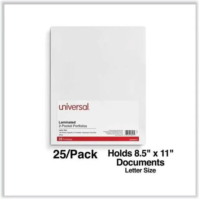 Alt view image 11 of 11 - Universal Laminated Two-Pocket Folder - UNV56417