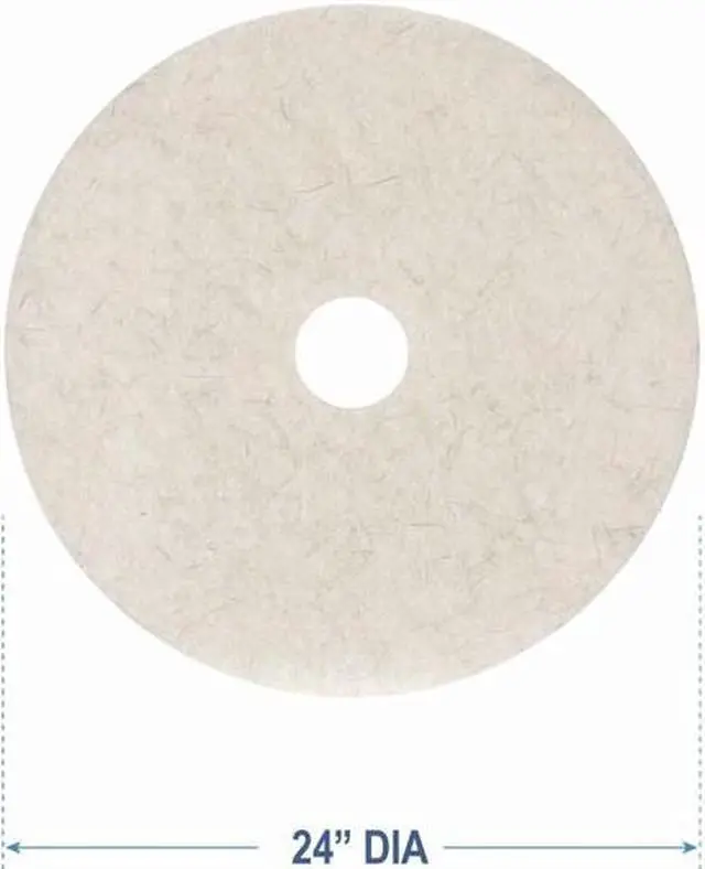 Alt view image 3 of 6 - BOARDWALK BWK4024NAT Natural White Burnishing Floor Pads, 24" Diameter, PK5
