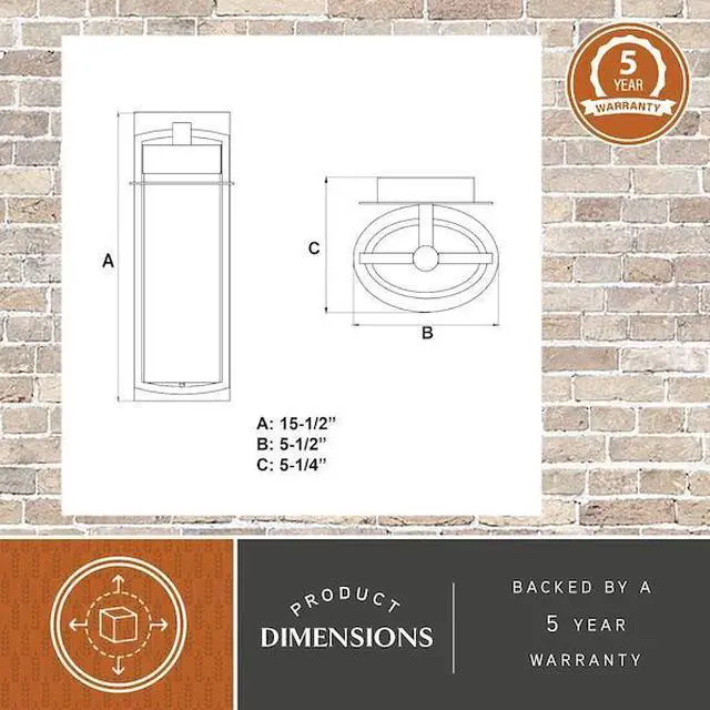 Alt view image 5 of 6 - VAXCEL T0376 Logan 1 Light LED Bronze Cylinder Outdoor Wall Lantern Clear Glass