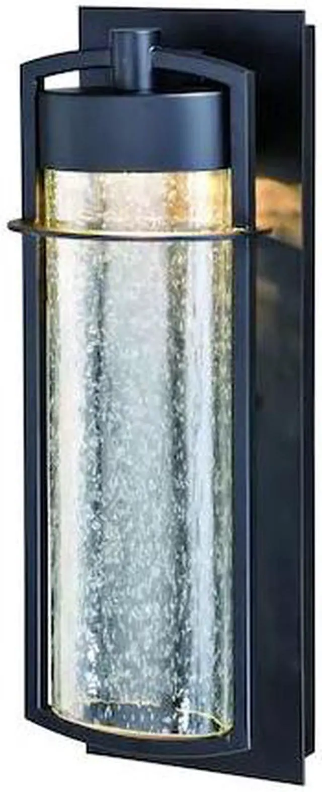 Main image of VAXCEL T0376 Logan 1 Light LED Bronze Cylinder Outdoor Wall Lantern Clear Glass
