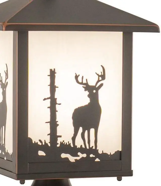 Alt view image 4 of 7 - VAXCEL OP33585BBZ Bryce 8in Outdoor Post Light Bronze