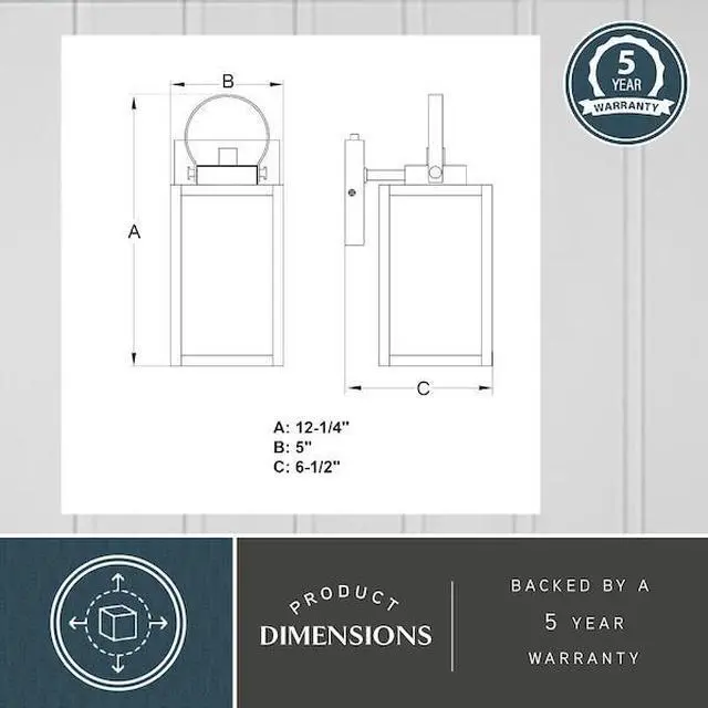 Alt view image 6 of 7 - VAXCEL T0553 Medinah 1 Light Dusk to Dawn White Outdoor Wall Lantern Clear Glass