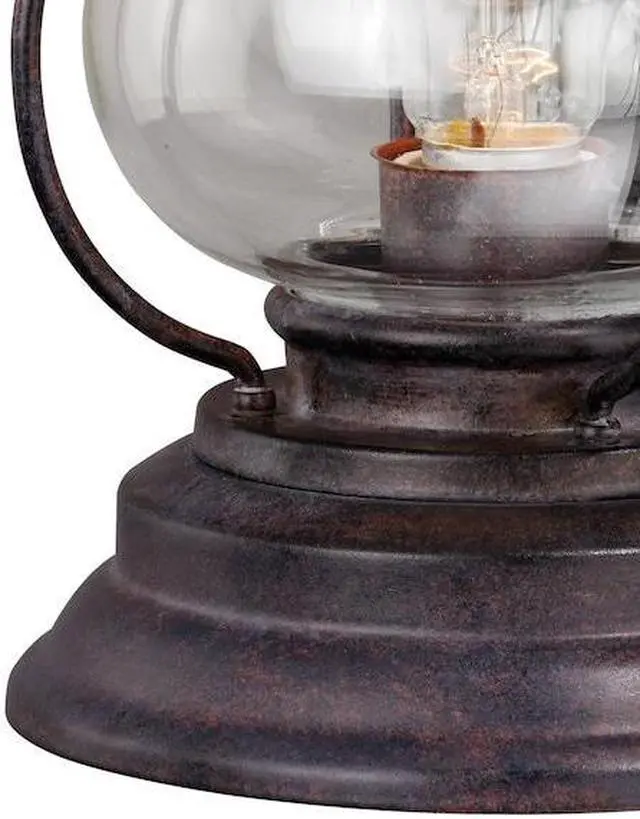 Alt view image 3 of 7 - VAXCEL T0215 Dockside 1 Light Bronze Coastal Outdoor Wall Lantern Clear Glass