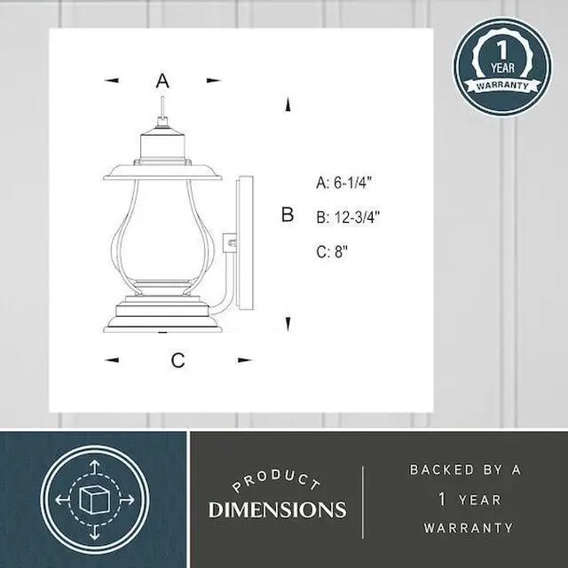 Alt view image 5 of 7 - VAXCEL T0215 Dockside 1 Light Bronze Coastal Outdoor Wall Lantern Clear Glass