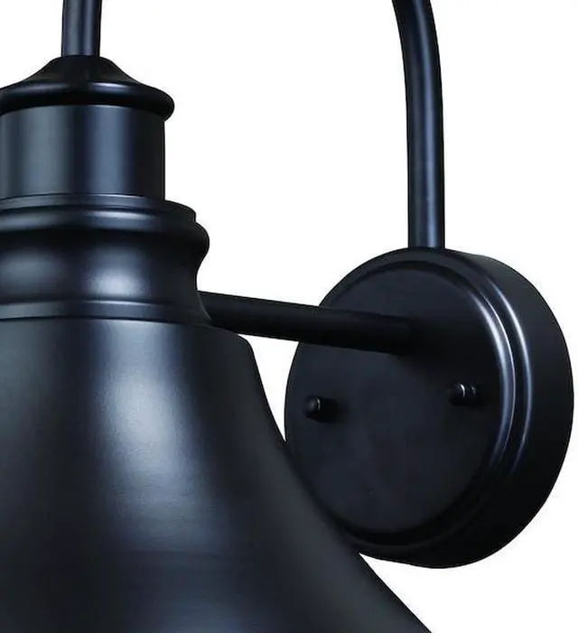 Alt view image 2 of 7 - VAXCEL T0319 Delano 1 Light Dusk to Dawn Bronze Gold Farmhouse Barn Dome