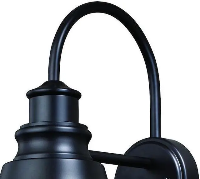 Alt view image 3 of 7 - VAXCEL T0319 Delano 1 Light Dusk to Dawn Bronze Gold Farmhouse Barn Dome