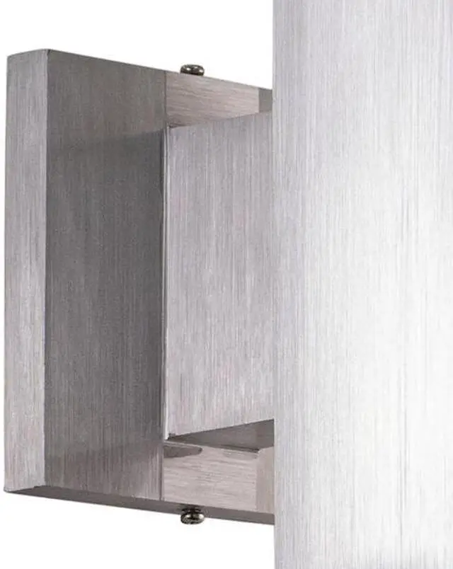 Alt view image 3 of 8 - VAXCEL Modern Outdoor Porch Light - Satin Silver Aluminum Cylinder Wall Sconce, Dark Sky, Waterproof Downlight, Exterior Wall Mount Lighting Fixture for Garage, Front Door, Patio