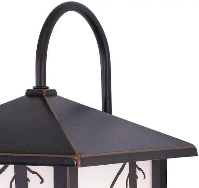 Alt view image 3 of 7 - VAXCEL OW35083BBZ Bozeman 1 Light Bronze Rustic Bear Tree Outdoor Wall Lantern