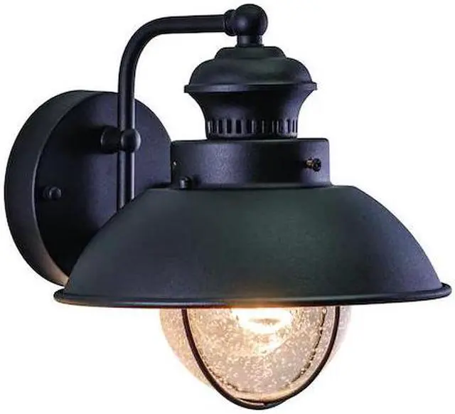 Main image of VAXCEL OW21581TB Harwich 1 Light Black Coastal Barn Dome Outdoor Wall Lantern