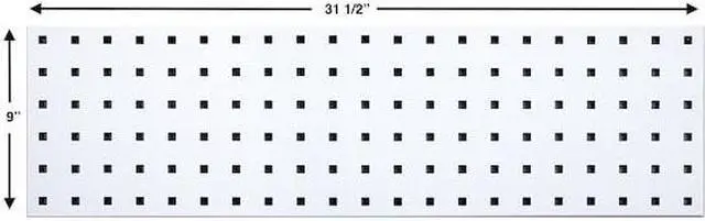 Alt view image 3 of 7 - Triton Products LBS31T-WHT Tool Storage Kit with 1 31.5 x 9 in. 18 Gauge Steel Square Hole Pegboard & 8 Piece Loc Hook Assortment, White