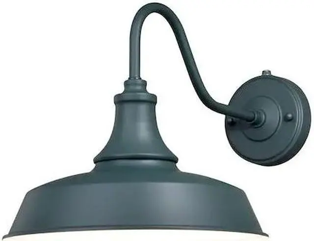 Main image of VAXCEL T0483 Dorado 1 Light Dusk to Dawn Green White Farmhouse Barn Dome