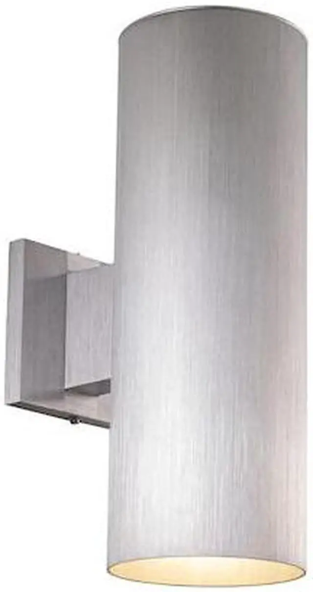 Main image of VAXCEL CO-OWB052SL Chiasso Aluminum 2 Light Silver Cylinder Outdoor Wall