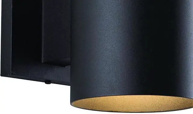 Alt view image 3 of 7 - VAXCEL CO-OWD050TB Chiasso Aluminum 1 Light Black Dark Sky Cylinder Outdoor