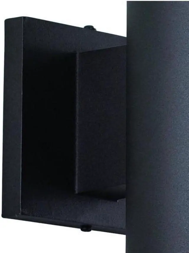 Alt view image 2 of 7 - VAXCEL CO-OWD050TB Chiasso Aluminum 1 Light Black Dark Sky Cylinder Outdoor