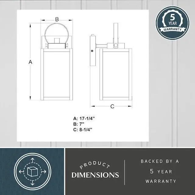 Alt view image 6 of 7 - VAXCEL T0554 Medinah 1 Light Dusk to Dawn White Outdoor Wall Lantern Clear Glass