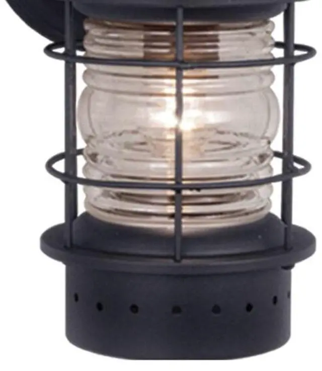 Alt view image 4 of 8 - Vaxcel OW37051TB Hyannis 6-Inch Outdoor Wall Light Black