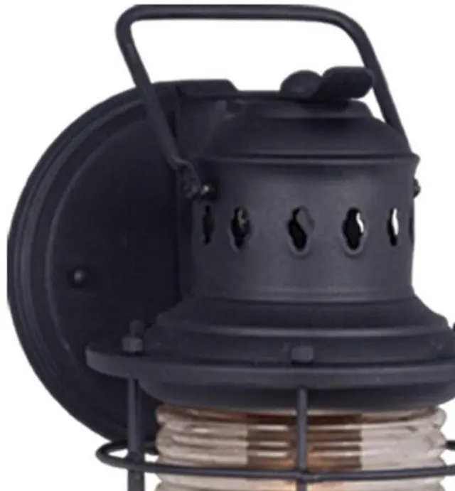 Alt view image 6 of 8 - Vaxcel OW37051TB Hyannis 6-Inch Outdoor Wall Light Black