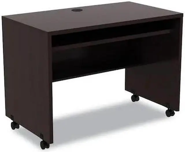 Alt view image 9 of 17 - Alera Valencia Series Mobile Workstation Desk, 41 3/8 X 23 5/8x 29 5/8, Espresso