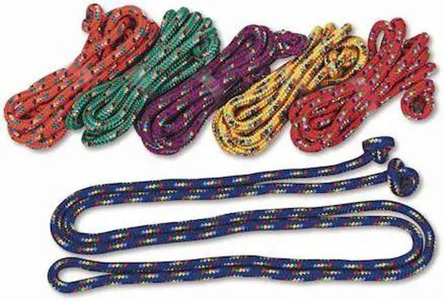 Alt view image 4 of 10 - Braided Nylon Jump Ropes, 8ft, 6 Assorted-Color Jump Ropes/Set CR8SET