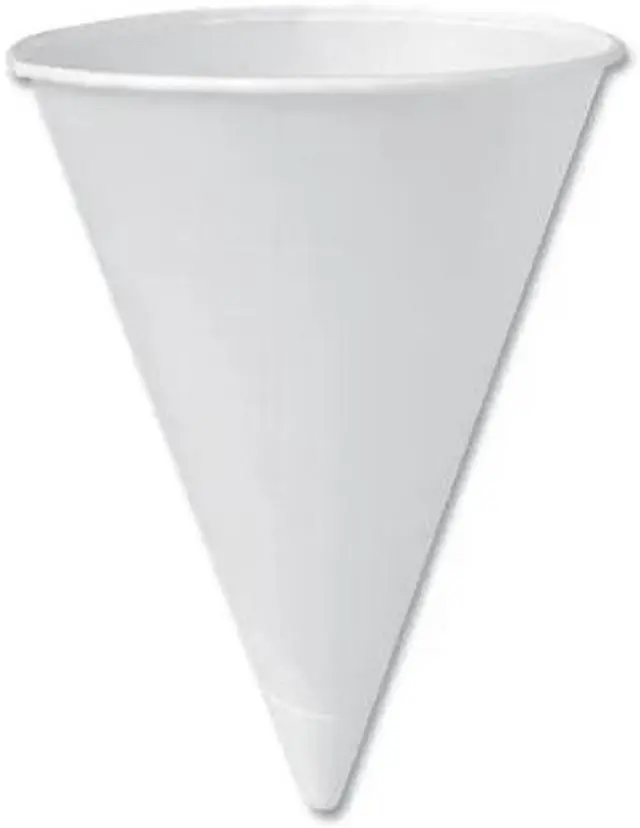 Alt view image 6 of 12 - Bare Treated Paper Cone Water Cups, 6 oz., White, 200/Bag