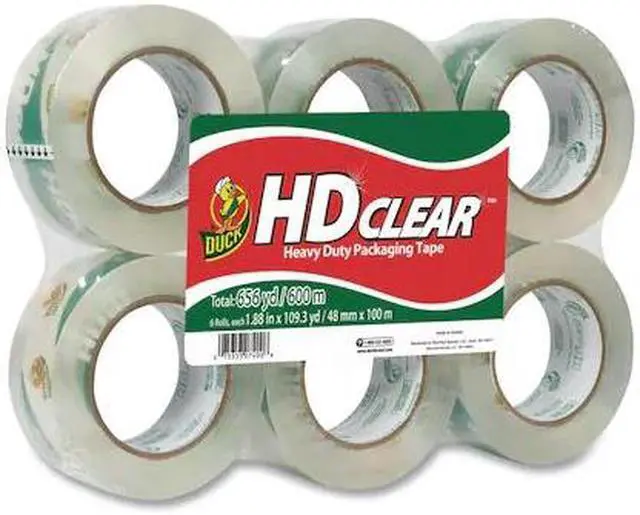 Alt view image 2 of 11 - Duck Heavy-Duty Carton Packaging Tape 1.88" x 110 yards Clear 6/Pack 299016 - OEM