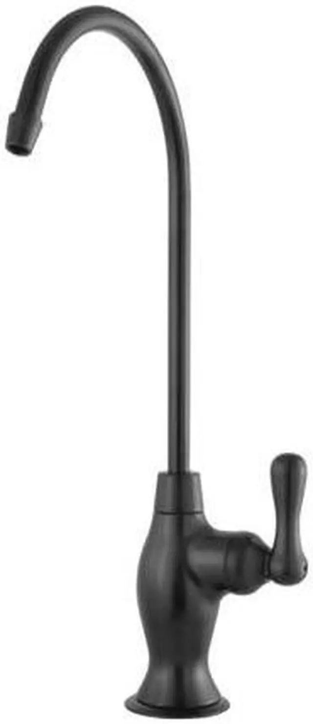 Alt view image 3 of 4 - Kingston Brass KSAG3190AL Traditional Reverse Osmosis System Filtration Water Air Gap Faucet - Matte Black