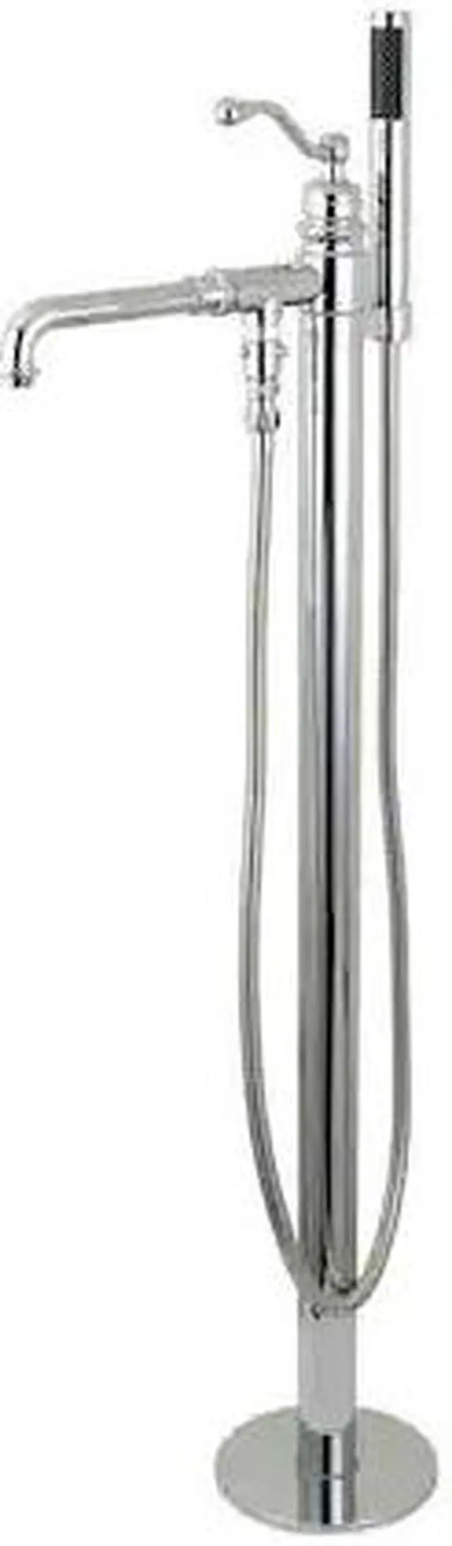 Alt view image 2 of 2 - Kingston Brass KS7031ABL English Country Single Handle Freestanding Roman Tub Faucet with Hand Shower, Chrome