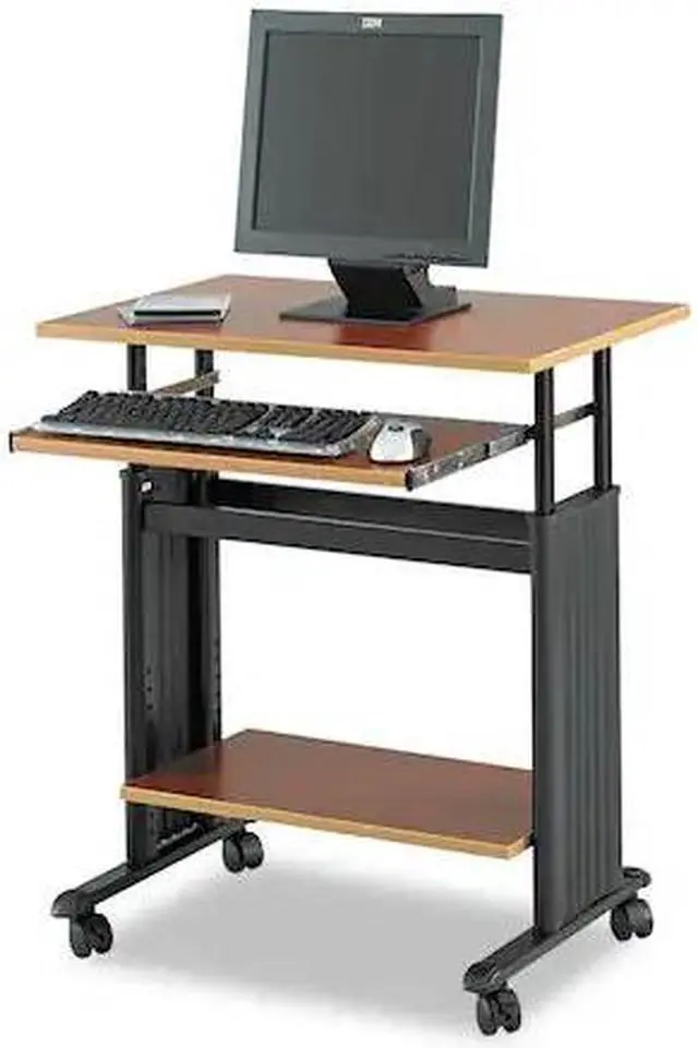 Alt view image 2 of 13 - Safco Adjustable Height Workstation 29-1/2 x 22d x 34h Cherry/Black 1925CY
