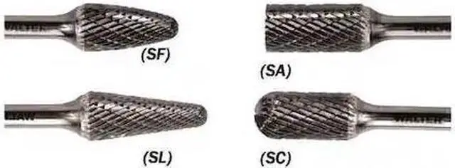 Alt view image 4 of 4 - Walter 01V036 Tungsten Carbide Finishing Bur - 3/8 in. X 1-1/4 in