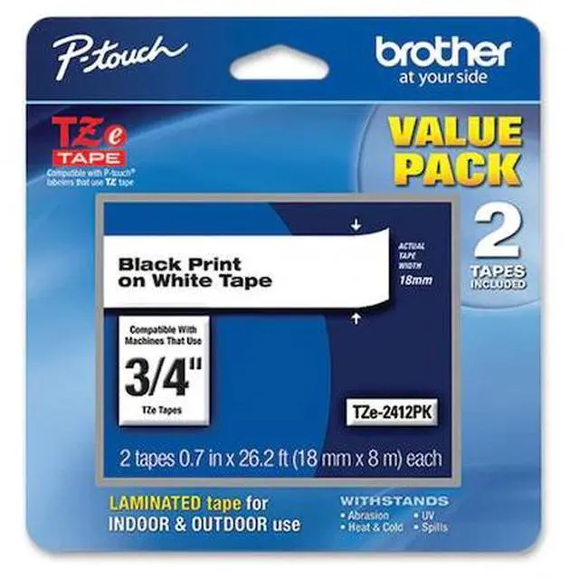 Alt view image 5 of 20 - Brother P-touch TZe TZE241 Label Tape - 45/64" Width x 26 1/5 ft Length - White