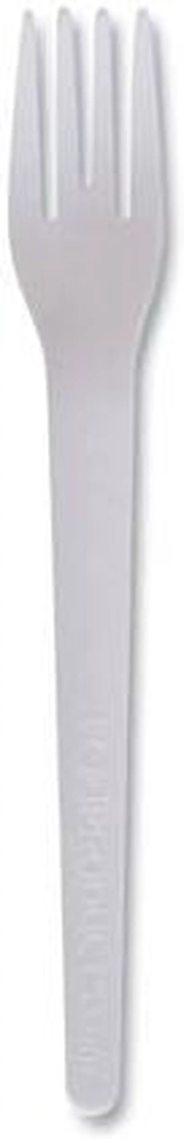 Alt view image 2 of 8 - Eco-Products EPS012 6" Plantware High-heat Forks, 1 Piece(s) - 1000/Carton - Disposable - Polylactic Acid (PLA) - Pearl White